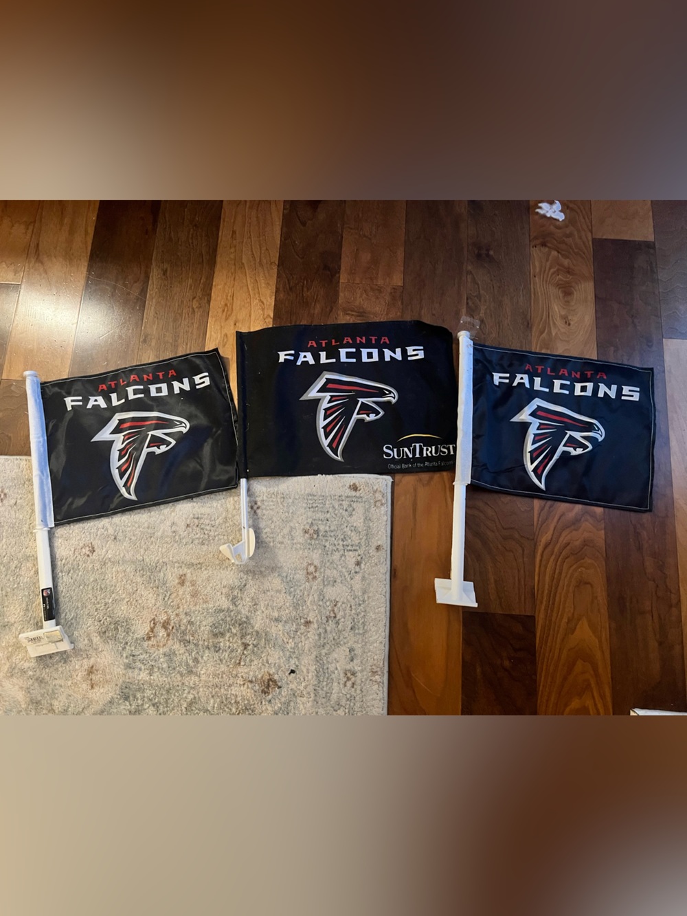 Atlanta Falcons Car Flags (Set of 3) - Black/Red/White